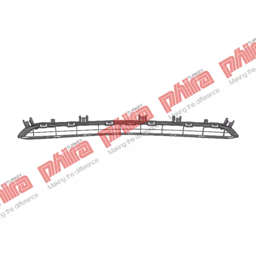 Peugeot 3008 2009  Tampon Izgarası Ön Alt Orta Siyah 7422