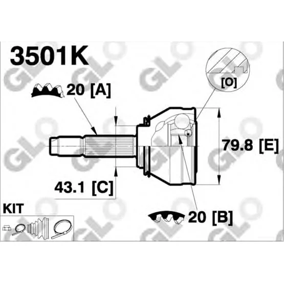 Fiat UNO 4087120 Aks Kafası ANKA