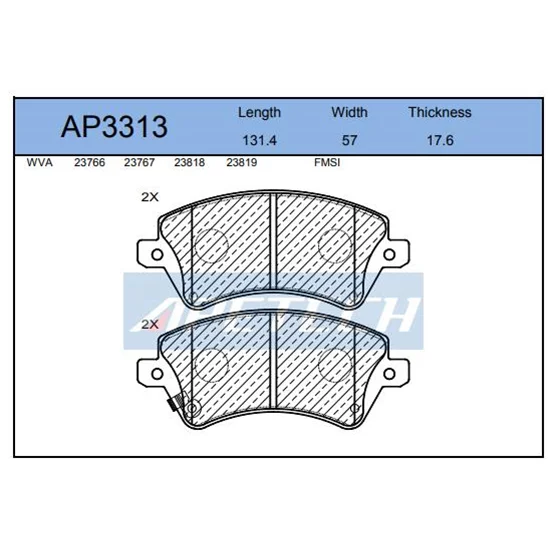 Toyota AVENSIS 0446502061 Disk Fren Balatası APETECH