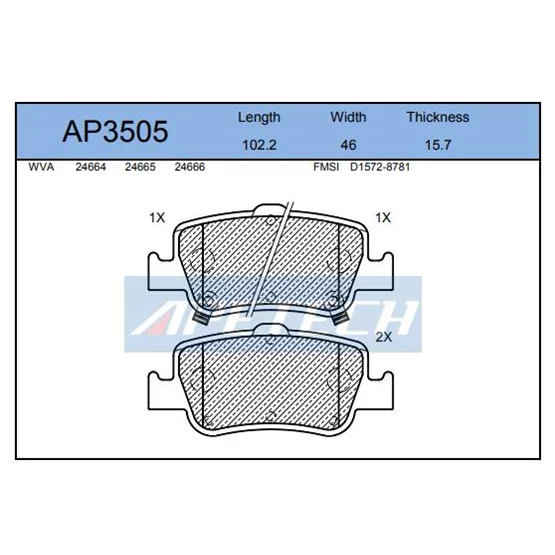 Toyota AURIS 0446602180 Disk Fren Balatası APETECH