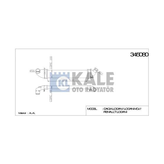 Dacia LOGAN 6001548727 Turbo Radyat r KALE