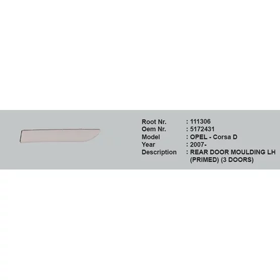 Opel CORSA 5172431 Kap Band tas ROOT