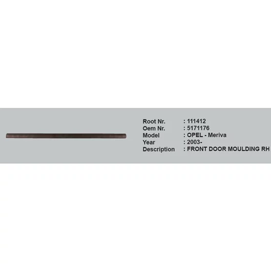 Opel MERIVA 5171176 Kap Band tas ROOT