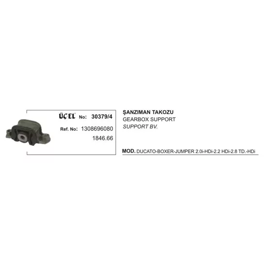 Citroen JUMPER 1308696080 184666 Şanzuman Takozu ÜÇEL