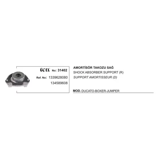 Citroen JUMPER 1339628080 134589608 Amortisör Takozu ÜÇEL