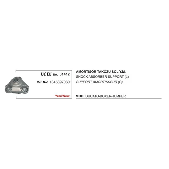 Citroen JUMPER 1345897080 Amortisör Takozu ÜÇEL